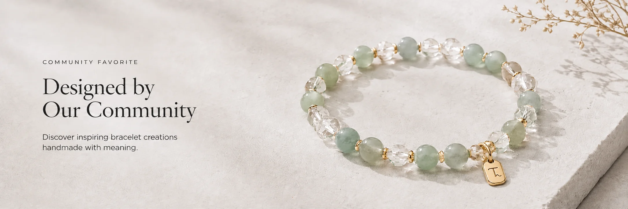 TerraBead gemstone bracelet on a mineral stone