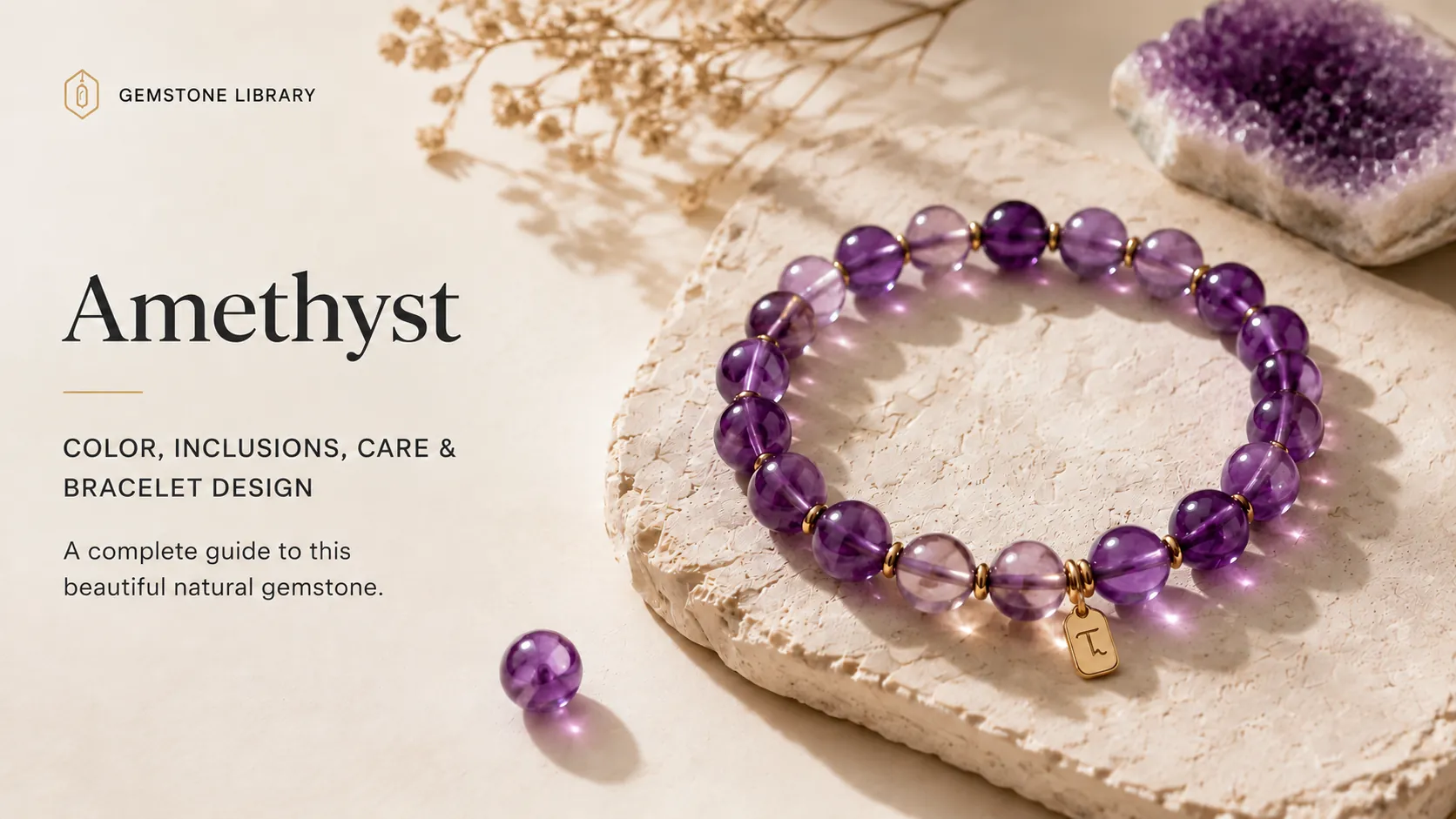 Amethyst: Color, Inclusions, Care & Bracelet Design